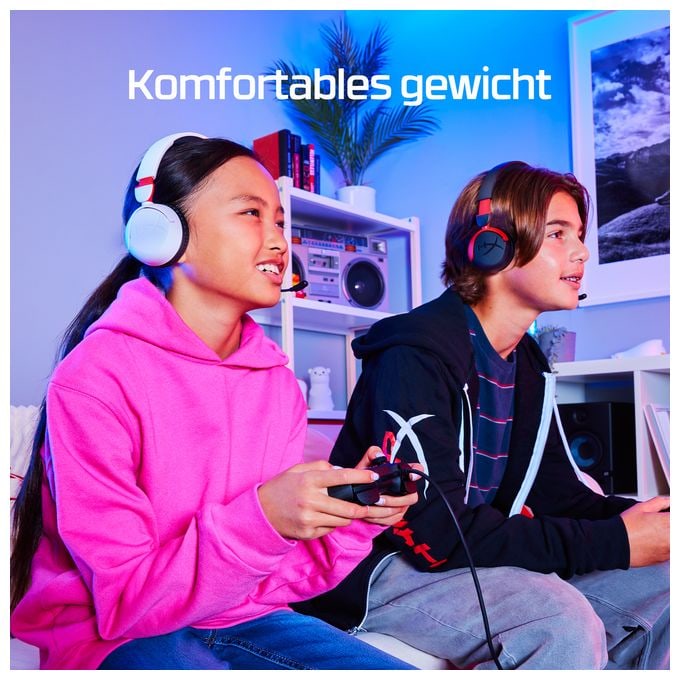 Ohraufliegender Kopfhörer Kabelgebunden  Cloud Mini Gaming (Schwarz, Lavendel) 