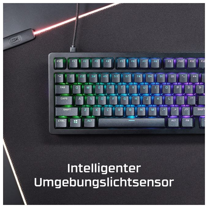 RGB-LED Gaming Tastatur USB  HyperX Alloy Rise 75 Gaming (Schwarz) 