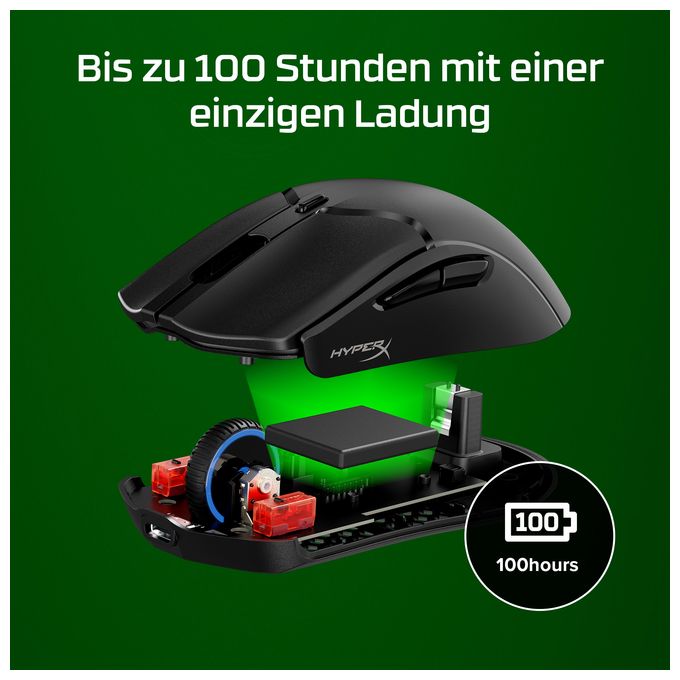 26000 DPI Gaming Maus Optisch  Pulsefire Haste 2 Mini Wireless (Schwarz) 