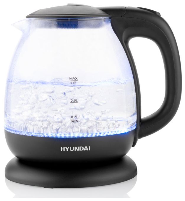 1,0 l Wasserkocher 1100 W (Transparent, Schwarz) VK101 