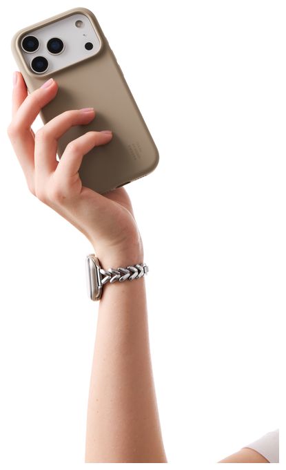 Armband 10 mm Apple Watch 38/40/41/42 (Series10)  Delicate Chain Watch Band (Silber) 