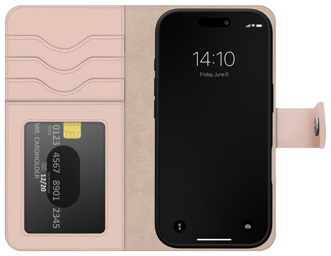 Geldbörsenhülle für Apple iPhone 16 Pro  IDMWP-I2461P-51 (Pink) 