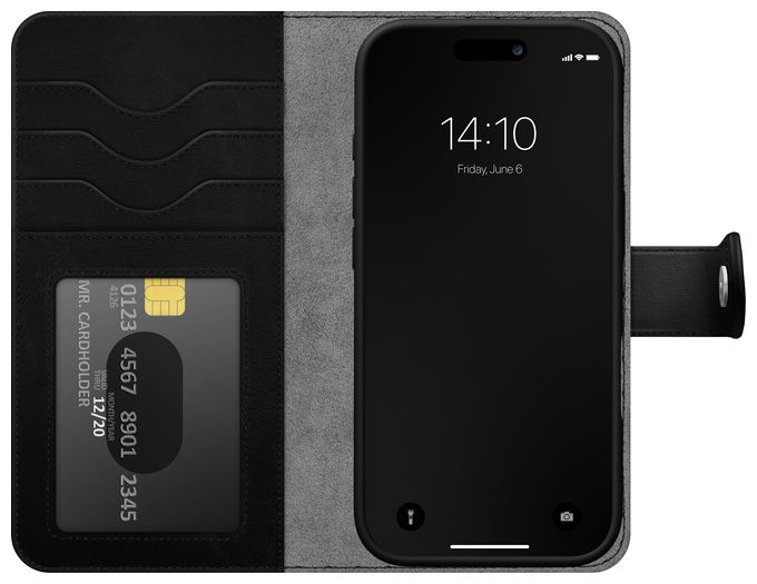 Geldbörsenhülle für Apple iPhone 16 Pro Max  IDMWP-I2467P-01 (Schwarz) 