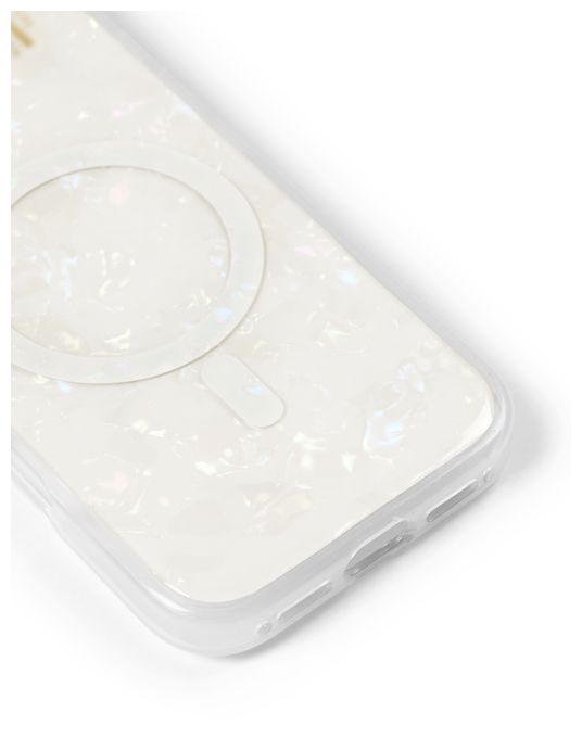 Cover für Apple iPhone 16  Pearlised Case MagSafe (Weiß) 