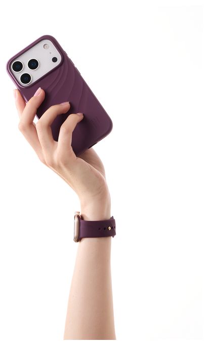 Armband 20 mm Apple Watch 42/44/45/46/49 - S/M  Soft Swirl Silicone Watch Band (Violett) 