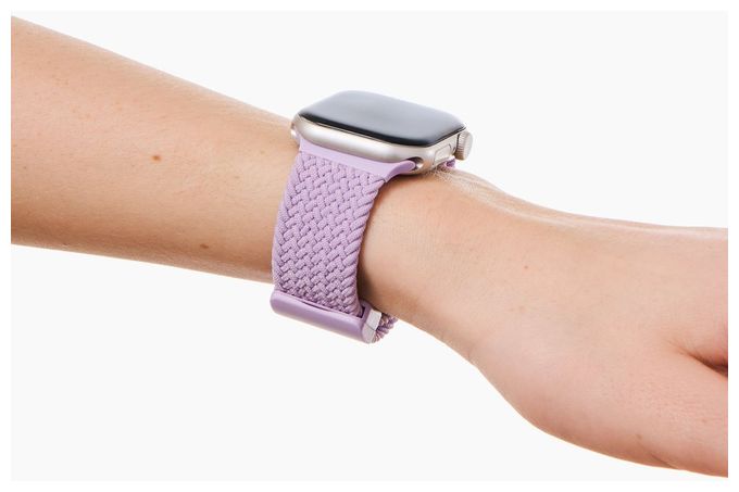 Armband 42 mm Apple Watch Series 1–3 44 mm Apple Watch Series 4–6 44 mm Apple Watch SE (1. – 3. Generation) 45 mm Apple Watch Series 7–9 46 mm Apple Watch Series 10–11 49 mm Apple Watch Ultra/Ultra 2–3 Lavender Milk Watch Band 