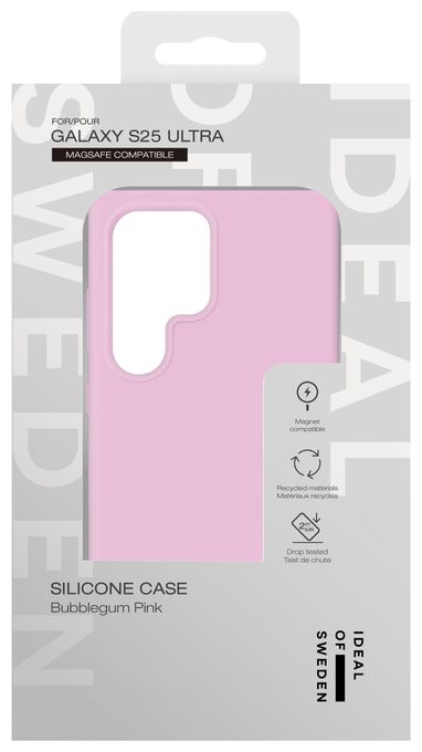 Silicone Case MagSafe für Samsung Galaxy S25 Ultra (Bubblegum Pink) 