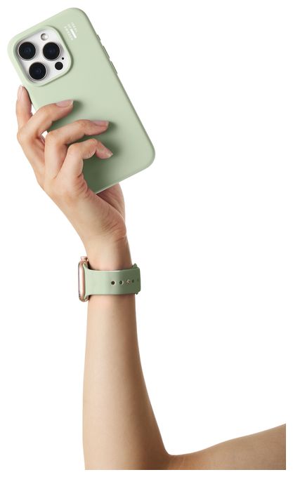 Armband 20 mm Apple Watch 38/40/41/42 (Series10) - M/L  Silicone Watch Band (Grün) 