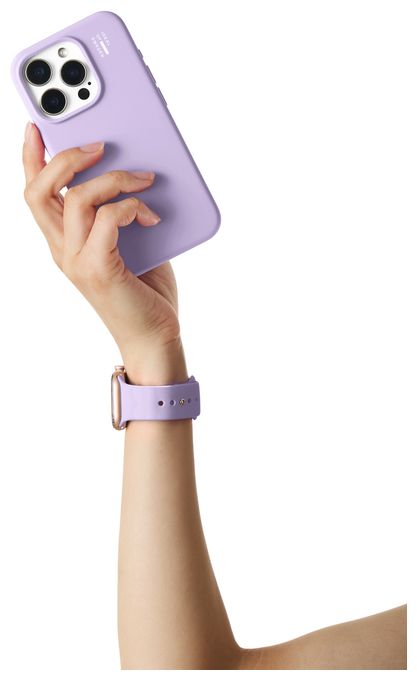 Armband 20 mm Apple Watch 42/44/45/46/49 - S/M  Silicone Watch Band (Violett) 