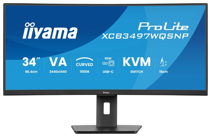 Quad HD Monitor 86,4 cm (34 Zoll) 21:9 350 cd/m²  ProLite XCB3497WQSNP-B1 (Schwarz) 