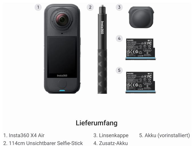 Aktion Kamera  X4 Air (Schwarz) 