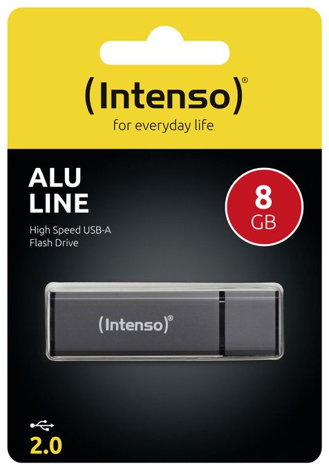 USB Typ-A Stick 8 GB  Alu Line (Anthrazit) 