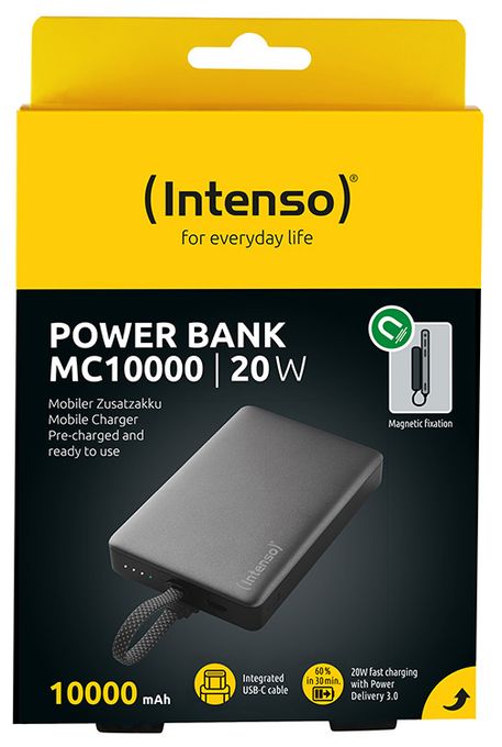 10000 mAh Powerbank USB Typ-C  MC10000 (Schwarz, Grau) 