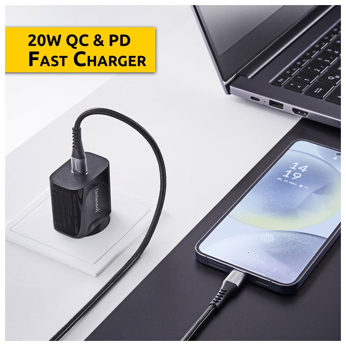 Power Adapter W20C, 20W, USB-C Anschluss, schwarz 