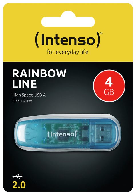USB Typ-A Stick 4 GB  Rainbow Line (Blau) 