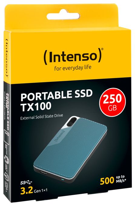 250 GB SSD  TX100 (Blau, Grau) 