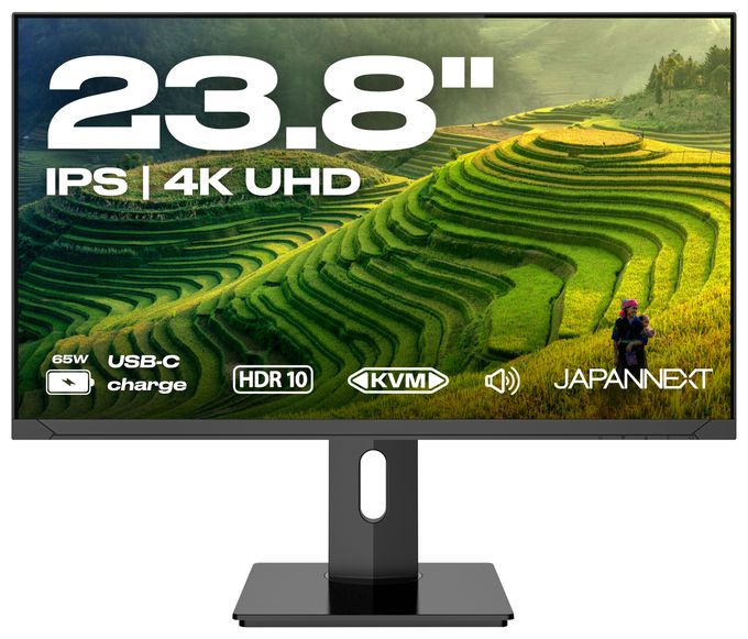 4K Ultra HD Monitor 60,5 cm (23.8 Zoll) 16:9 8 ms  JN-IPS2380UHDR-C65W-HSP (Schwarz) 