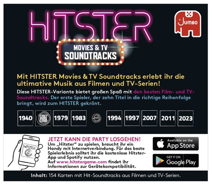 Brettspiel-Erweiterung bis zu 10 Spielern ab 16 Jahr(e) Hitster – Movies & TV Soundtracks Expansion Pack Brettspiel-Erweiterung 