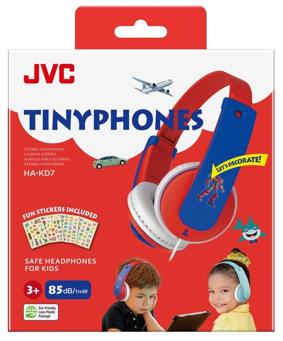 Over Ear Kopfhörer Kabelgebunden  HA-KD7 (Blau, Rot) 