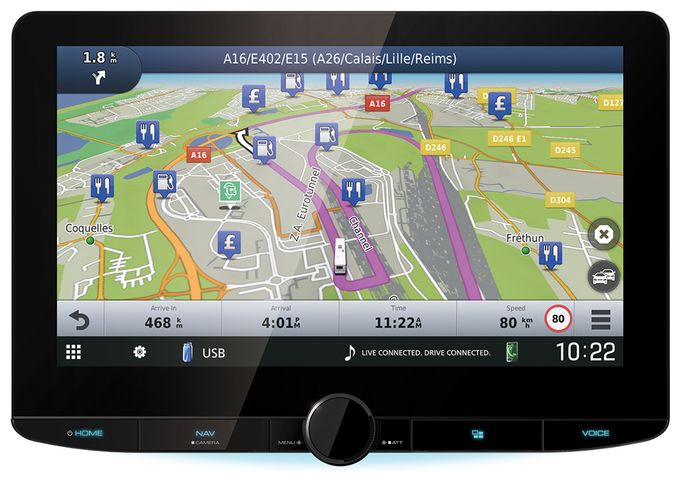 25,6 cm (10.1 Zoll) Navigationsgerät 2000 GB Ganz Europa DNR992RVS 