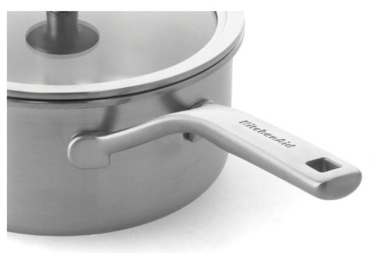 16 cm Rund Edelstahl beschichtet Kasserolle 