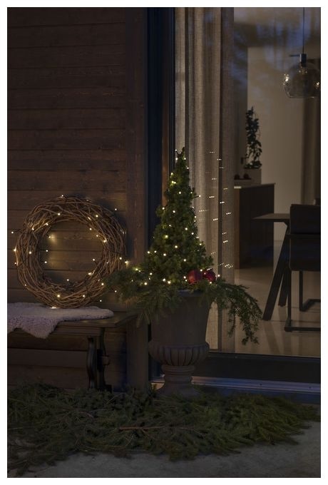 LED 390 mm Ultra-Warmweiß(2500K) Batterie/Akku 3724-130 Lichterkette (IP44) 