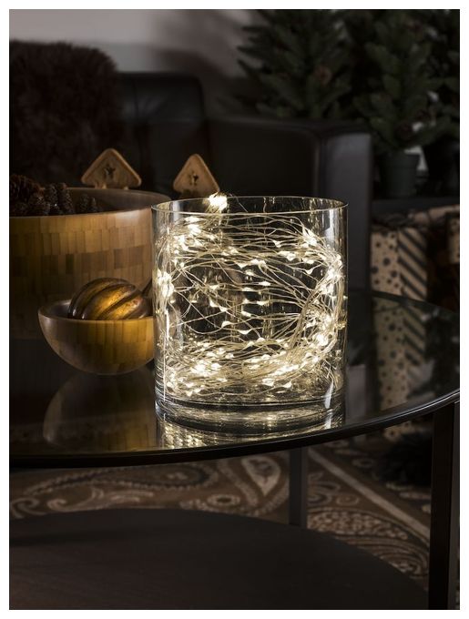 LED Tropfenlametta 10 Straenge 