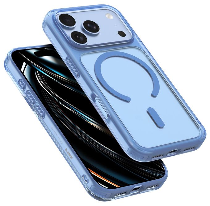 Cover für Apple iPhone 18 Pro Max  Crystal Fluro (Transparent, Blau) 
