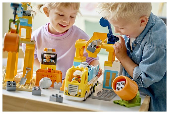 Baustelle mit Baufahrzeugen – 3-in-1-Set 