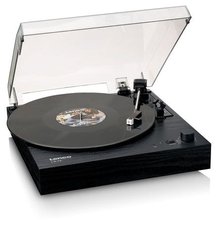 Audio-Plattenspieler mit Riemenantrieb  LS-15BK (Schwarz) 