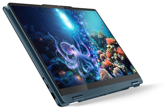 WUXGA Notebook 35,6 cm (14 Zoll) 1920 x 1200 Pixel 512 GB SSD Windows 11 Home AMD Ryzen 5 max. 4,8 GHz  Yoga 7 4AKP10 Copilot+ (Türkis) 