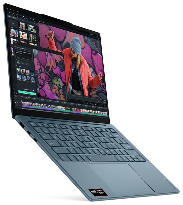 2K Ultra HD Notebook 35,6 cm (14 Zoll) 2880 x 1800 Pixel 1 TB SSD Windows 11 Home AMD Ryzen 7 max. 5 GHz  Yoga Slim 7 14AKP10 Copilot+ (Türkis) 