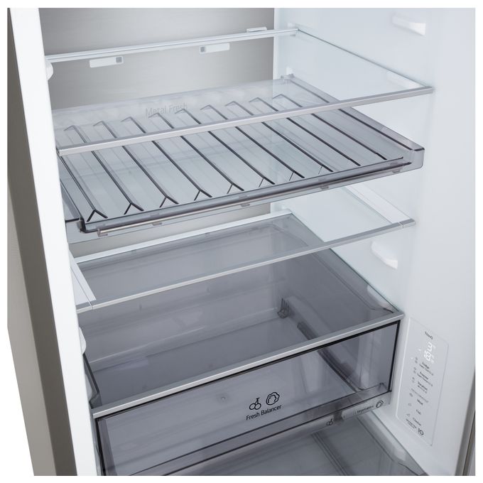 220 l / 113 l Kühl-Gefrierkombi freistehend NoFrost 169 kWh Jahr  GBBS514CPY (Silber) 