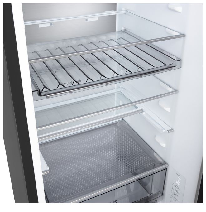 262 l / 113 l Kühl-Gefrierkombi freistehend NoFrost 112 kWh Jahr  GBBS524AEV (Schwarz) 