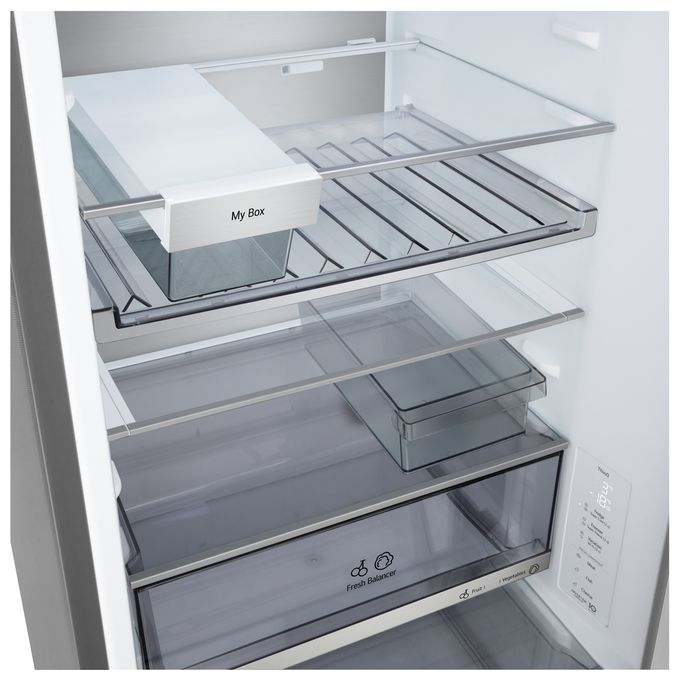 220 l / 113 l Kühl-Gefrierkombi freistehend NoFrost 108 kWh Jahr  GBBS716AMB (Metallisch) 