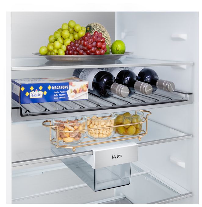 262 l / 113 l Kühl-Gefrierkombi freistehend NoFrost 112 kWh Jahr  GBBS726AMB (Silber) 