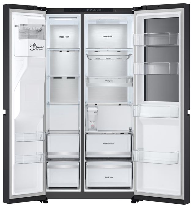 Side-by-Side Kühl-/ Gefrierkombination 407 l / 221 l 220 kWh 1790 mm x 913 mm  GSGE91EVAC (Schwarz) 