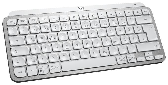 LED Büro Tastatur RF Wireless + Bluetooth 2.4 GHz  MX Keys Mini Minimalist (Grau) 