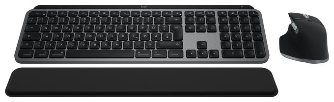 LED Heimbüro Tastatur Bluetooth  MX Keys S Combo for Mac (Grau) 
