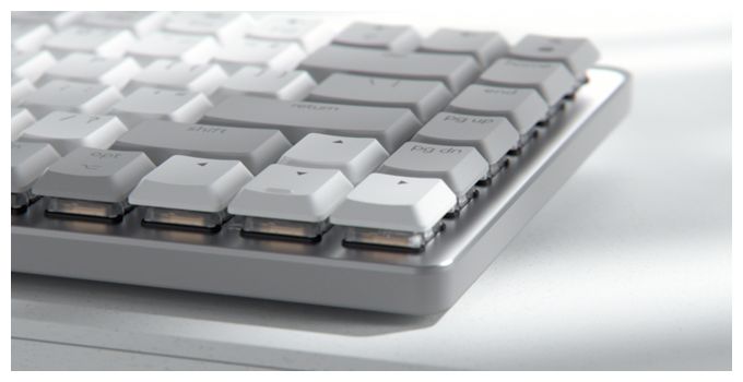 LED Büro Tastatur RF Wireless + Bluetooth 2.4 GHz  MX Mini Mechanical for Mac (Grau) 