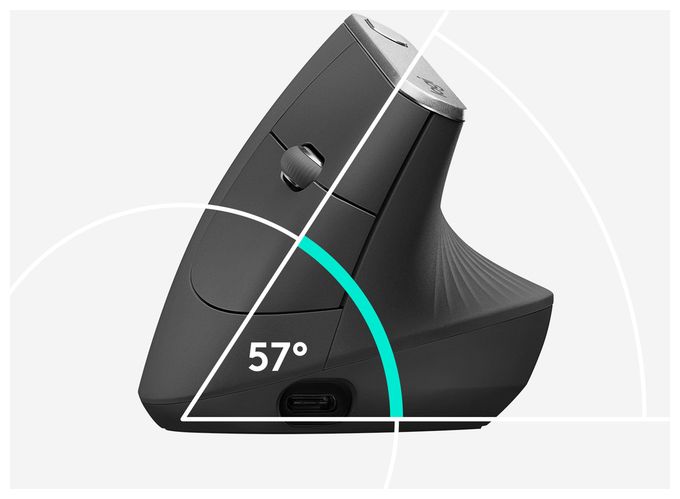 4000 DPI Büro Maus Optisch  MX Vertical Advanced Ergonimic (Graphit) 