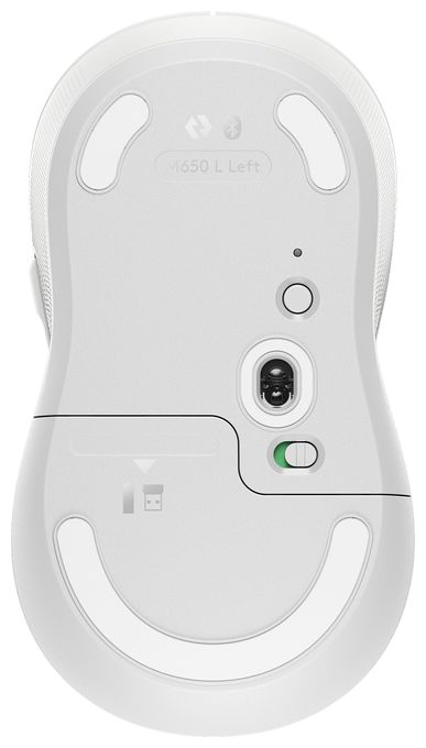 4000 DPI Büro Maus Optisch  Signature M650 L Left (Weiß) 