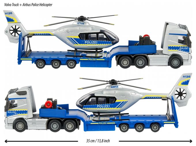 Volvo Truck + Airbus Police Helicopter 