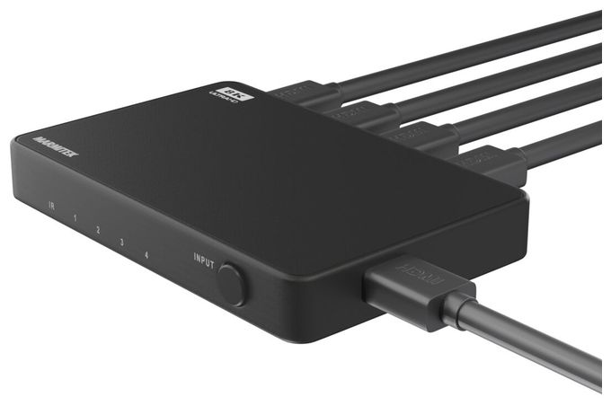 Connect 740 – HDMI-Switch 8K 60 Hz – 4K 120 Hz – HDMI 2.1 – 4 Eingänge / 1 Ausgang 