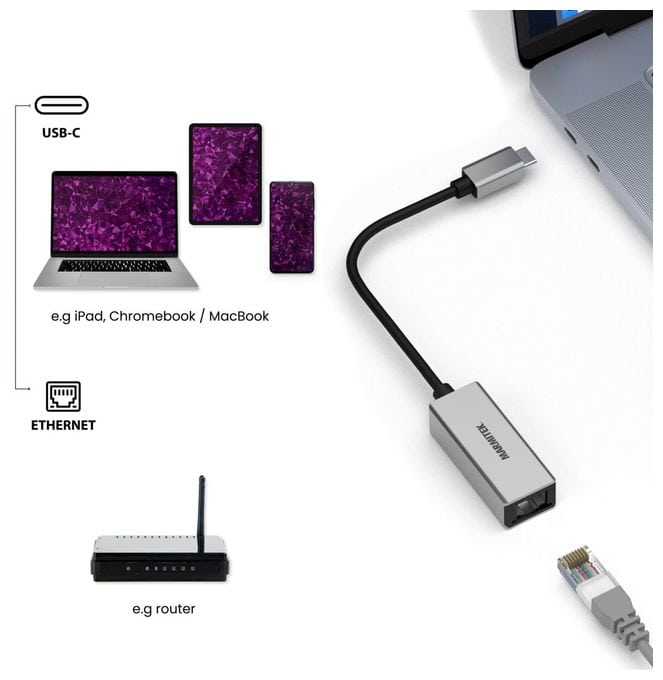 Connect USB C auf Ethernet - USB-C auf Ethernet Adapter 