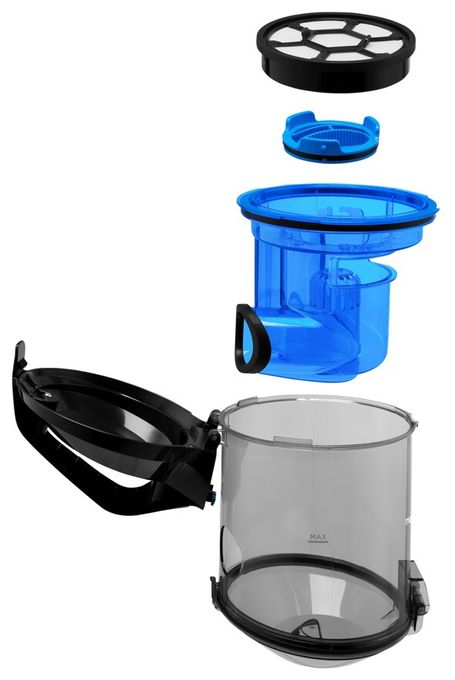 Bodenstaubsauger Beutellos 800 W HEPA (Transparent, Schwarz, Blau) E2001 MD12078 