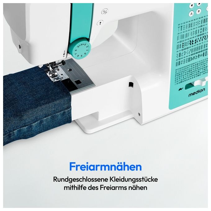 LIFE® Digitale Nähmaschine SD36 (MD11881) einstellbare Stichlänge und Stichbreite, 270 Stichmuster, Integriertes Zubehörfach, 36 Watt Motorleistung 