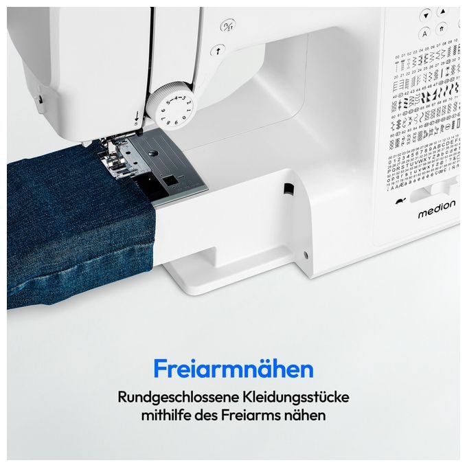 LIFE® Digitale Nähmaschine SD36 (MD11881) einstellbare Stichlänge und Stichbreite, 270 Stichmuster, Integriertes Zubehörfach, 36 Watt Motorleistung 