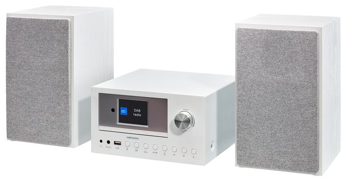 Heim-Audio-Mikrosystem AM, DAB+, FM 30 W Bluetooth  Life P85003 (Weiß) 
