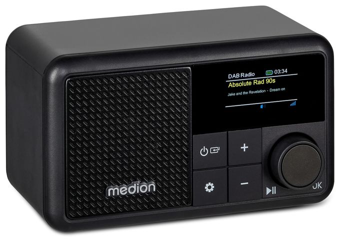 Bluetooth DAB+, UKW Radio Tragbar IPX1  Life S66822 (Schwarz) 